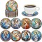 Christian Diamond Art Coasters - 8 Pcs DIY Non Slip Religions Diamond Painting Coasters Kits Our Lady Colorful Glass Art Craft Table Decor Birthday Inspirational Easter Gift for Beginners Adults